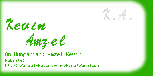 kevin amzel business card